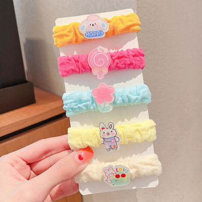 Nove simpatične gumice za kosu za djevojčice Gumice za kosu s mašnama iz crtanog filma Dodaci za kosu Elastična gumica Traka za glavu Dječja gumica za glavu