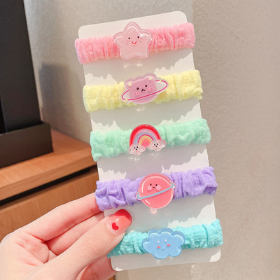 Nove simpatične gumice za kosu za djevojčice Gumice za kosu s mašnama iz crtanog filma Dodaci za kosu Elastična gumica Traka za glavu Dječja gumica za glavu