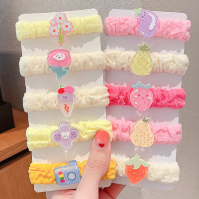 Nove simpatične gumice za kosu za djevojčice Gumice za kosu s mašnama iz crtanog filma Dodaci za kosu Elastična gumica Traka za glavu Dječja gumica za glavu