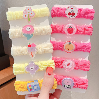 Nove simpatične gumice za kosu za djevojčice Gumice za kosu s mašnama iz crtanog filma Dodaci za kosu Elastična gumica Traka za glavu Dječja gumica za glavu
