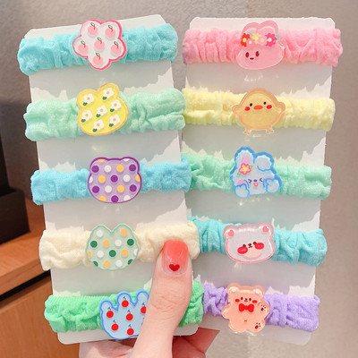 Nove simpatične gumice za kosu za djevojčice Gumice za kosu s mašnama iz crtanog filma Dodaci za kosu Elastična gumica Traka za glavu Dječja gumica za glavu