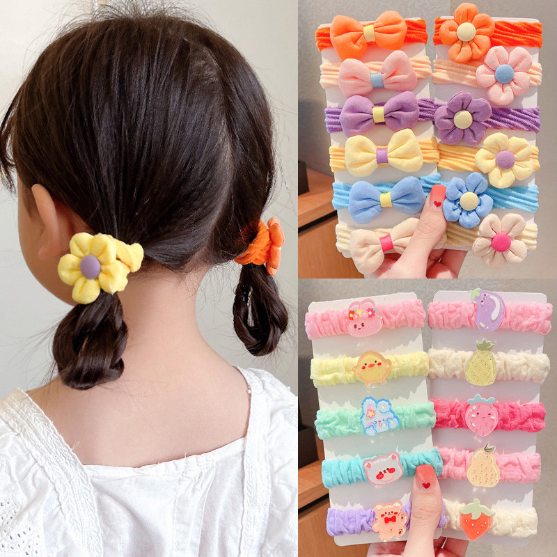 Nove simpatične gumice za kosu za djevojčice Gumice za kosu s mašnama iz crtanog filma Dodaci za kosu Elastična gumica Traka za glavu Dječja gumica za glavu