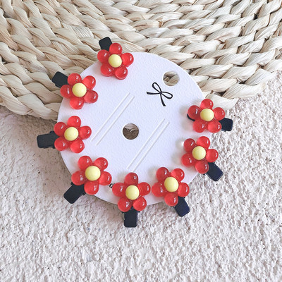 8 kom Žele Flower Girls Aligator štipaljke Slatki bočni konjski rep Ukosnice Dječje hvataljke sa šiškama Mini barette Dodaci za pokrivala za glavu