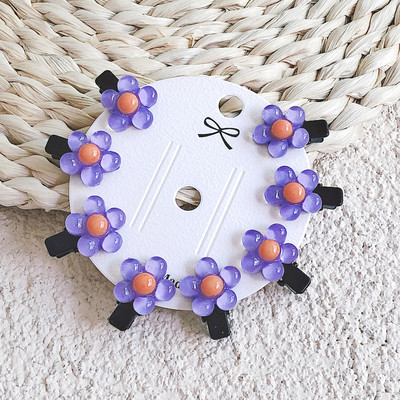 8 kom Žele Flower Girls Aligator štipaljke Slatki bočni konjski rep Ukosnice Dječje hvataljke sa šiškama Mini barette Dodaci za pokrivala za glavu