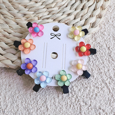 8 kom Žele Flower Girls Aligator štipaljke Slatki bočni konjski rep Ukosnice Dječje hvataljke sa šiškama Mini barette Dodaci za pokrivala za glavu