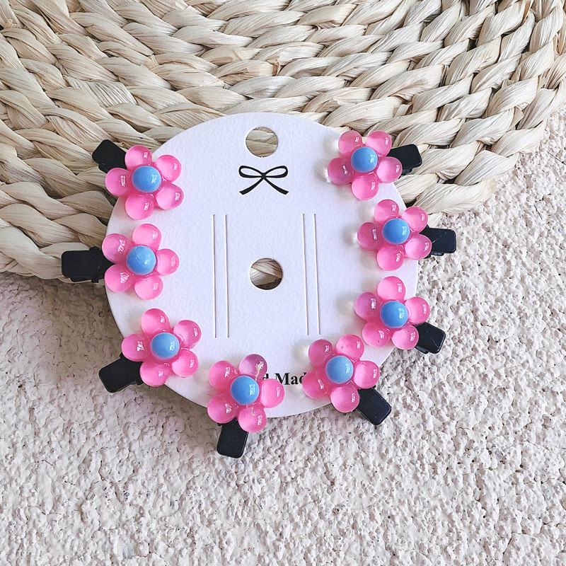 8 kom Žele Flower Girls Aligator štipaljke Slatki bočni konjski rep Ukosnice Dječje hvataljke sa šiškama Mini barette Dodaci za pokrivala za glavu