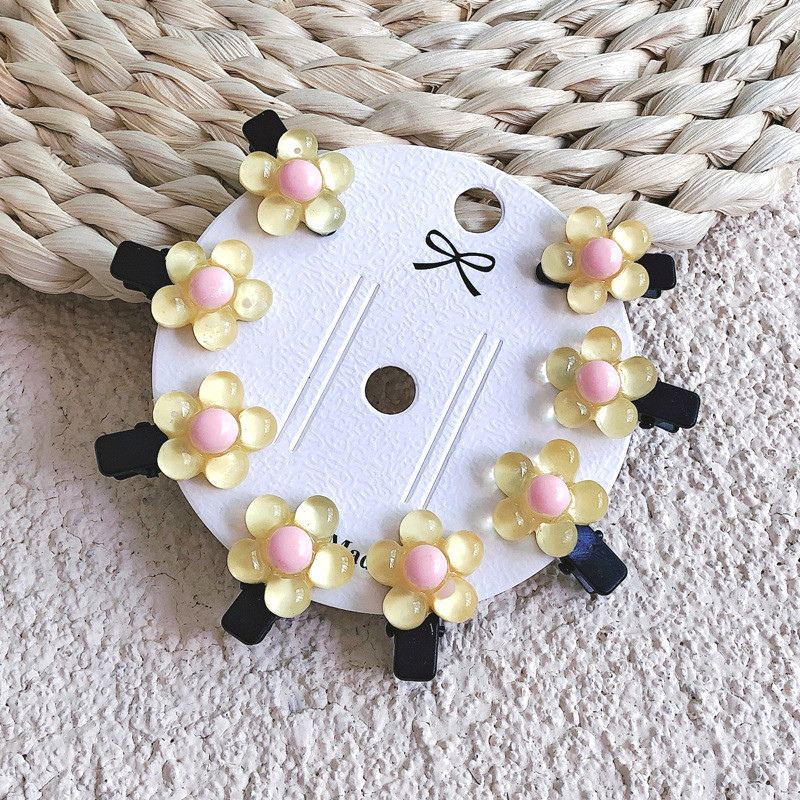 8 kom Žele Flower Girls Aligator štipaljke Slatki bočni konjski rep Ukosnice Dječje hvataljke sa šiškama Mini barette Dodaci za pokrivala za glavu