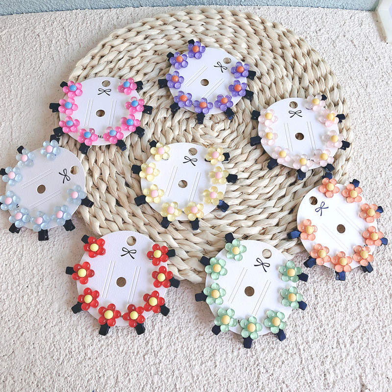 8 kom Žele Flower Girls Aligator štipaljke Slatki bočni konjski rep Ukosnice Dječje hvataljke sa šiškama Mini barette Dodaci za pokrivala za glavu