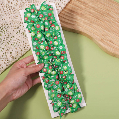 10 bucăți/set de decorațiuni de Crăciun funde agrafe de păr pentru copii, fete, moș Crăciun, agrafe cu papillon, accesorii pentru păr pentru bebeluși