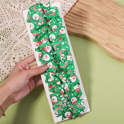 10 bucăți/set de decorațiuni de Crăciun funde agrafe de păr pentru copii, fete, moș Crăciun, agrafe cu papillon, accesorii pentru păr pentru bebeluși