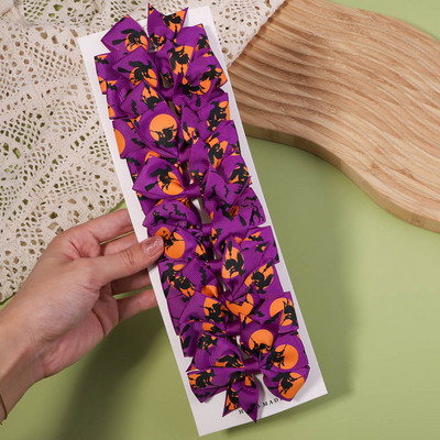 10 bucăți/set de decorațiuni de Crăciun funde agrafe de păr pentru copii, fete, moș Crăciun, agrafe cu papillon, accesorii pentru păr pentru bebeluși