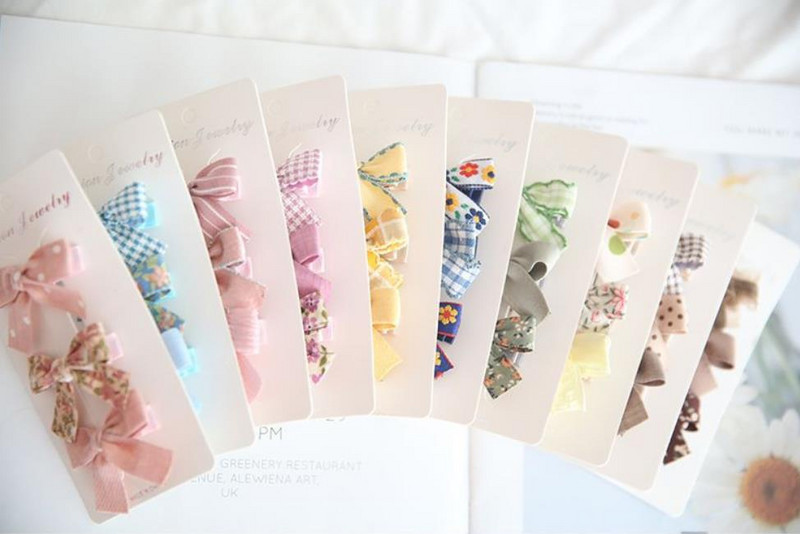 6 buc/set 2021 pentru copii, culori drăguțe, fundă în carouri, ornament de flori, agrafe de păr pentru fetițe, agrafe dulci, dulci, accesorii de păr pentru copii