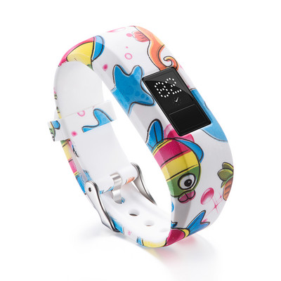 Lastele mõeldud pehme käevõru rihm Garmin VivoFit Jr / Garmin VivoFit JR 2 JR2 lapse aktiivsuse jälgija värviline randmerihm