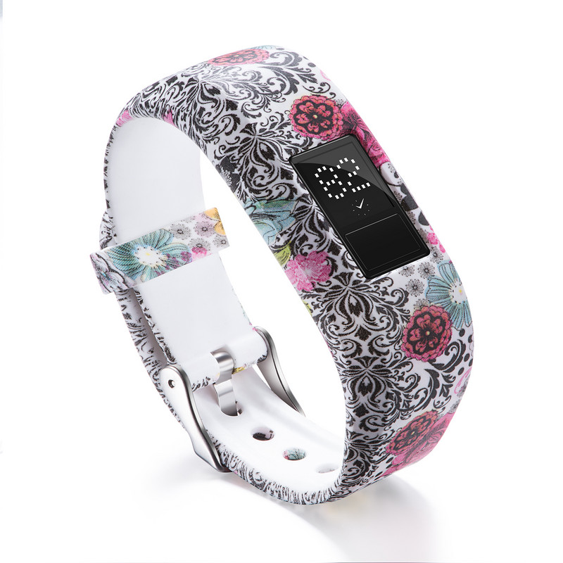 Lastele mõeldud pehme käevõru rihm Garmin VivoFit Jr / Garmin VivoFit JR 2 JR2 lapse aktiivsuse jälgija värviline randmerihm