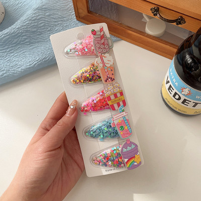 Nove dječje ukosnice za djevojčice slatki živi pijesak bb mala kopča za djevojčice kopča sa šiškama sa strane Ljetne kopče za kosu za bebe Pokrivala za glavu Dodaci za kosu