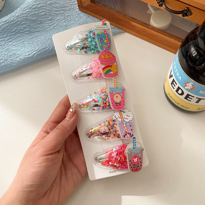 Nove dječje ukosnice za djevojčice slatki živi pijesak bb mala kopča za djevojčice kopča sa šiškama sa strane Ljetne kopče za kosu za bebe Pokrivala za glavu Dodaci za kosu