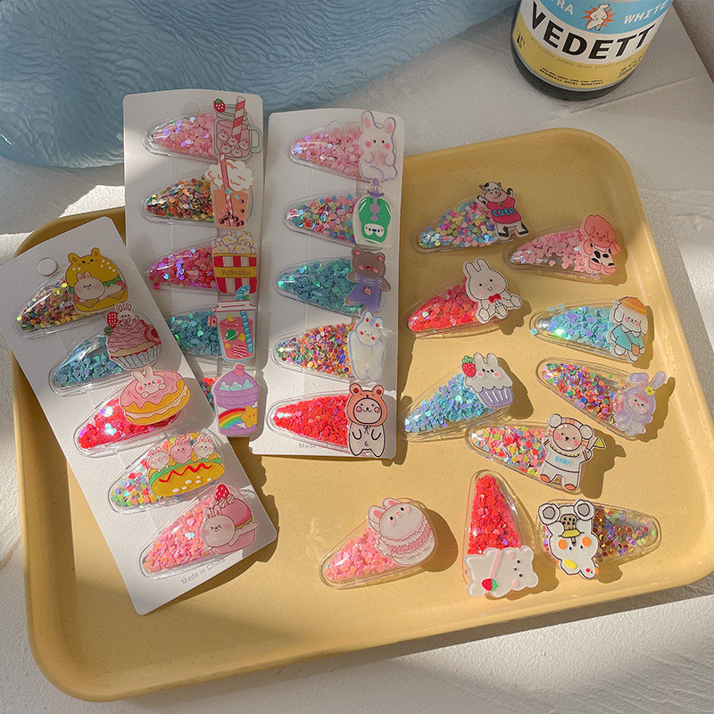 Nove dječje ukosnice za djevojčice slatki živi pijesak bb mala kopča za djevojčice kopča sa šiškama sa strane Ljetne kopče za kosu za bebe Pokrivala za glavu Dodaci za kosu