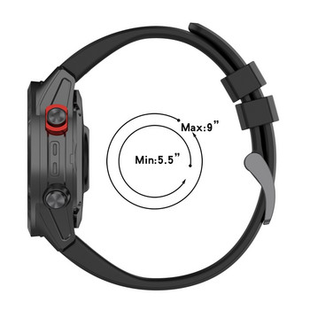 Βραχιόλι σιλικόνης σιλικόνης Smart Watch Loop Κατάλληλο για Garmin Fenix 7 Sapphire Solar Comfortable Strap