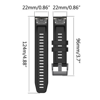 Βραχιόλι σιλικόνης σιλικόνης Smart Watch Loop Κατάλληλο για Garmin Fenix 7 Sapphire Solar Comfortable Strap