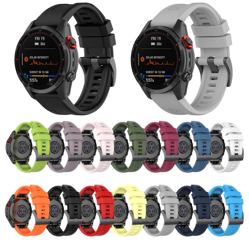 Brățară din silicon cu buclă pentru ceas inteligent cu eliberare rapidă, potrivită pentru curea confortabilă solară Garmin Fenix 7 Sapphire