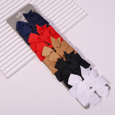 10 бр./компл. Едноцветни панделки Grosgrain, щипки, щипки, щипки за коса, щипки за коса за момиче, бутикова щипка за коса, аксесоари за глава, детски аксесоари за коса