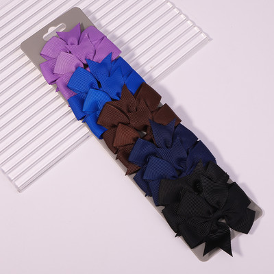 10 бр./компл. Едноцветни панделки Grosgrain, щипки, щипки, щипки за коса, щипки за коса за момиче, бутикова щипка за коса, аксесоари за глава, детски аксесоари за коса
