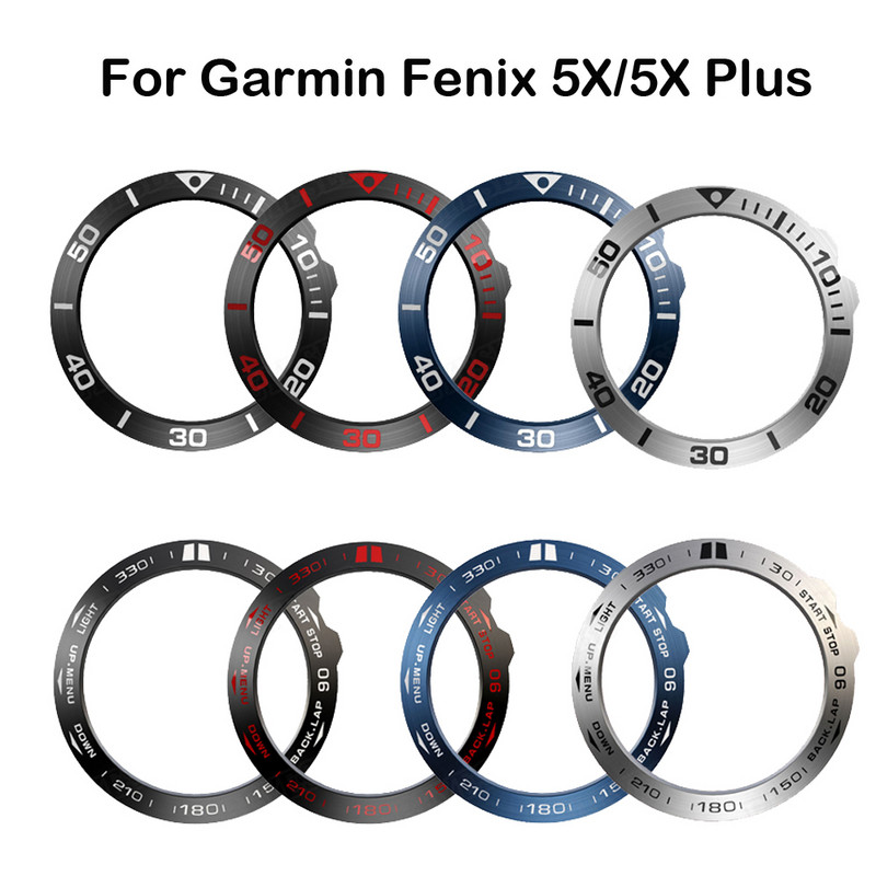 Carcasa pentru cadru de stil cu inel cu lunetă fierbinte pentru Garmin Fenix 5x 5x Plus 3 Ceas inteligent Capac din oțel inoxidabil Inel de protecție anti-zgârieturi