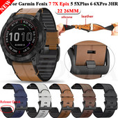22 26 mm Curea de ceas din piele din silicon pentru Garmin Fenix 7 7X 6X 6Pro 5X 5Plus 935 Epix Gen 2 Bratara Smartwatch Bratara QuickFit
