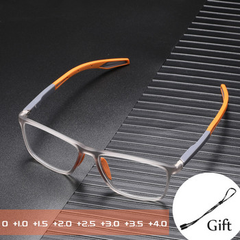 Свръхлеки очила за четене против синя светлина TR90 Огъващи се очила за спорт на открито с пресбиопия за жени Мъже Диоптър +1,0 до 4,0