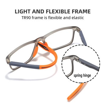 Свръхлеки очила за четене против синя светлина TR90 Огъващи се очила за спорт на открито с пресбиопия за жени Мъже Диоптър +1,0 до 4,0