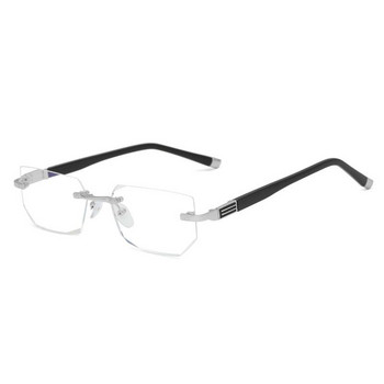 Μοντέρνα μεταλλικά γυαλιά ανάγνωσης Rimeless Anti Blue Light Ανδρικά γυαλιά πρεσβυωπίας χωρίς σκελετό υψηλής ποιότητας Diamond 1.5 2.5 3.0 1.0