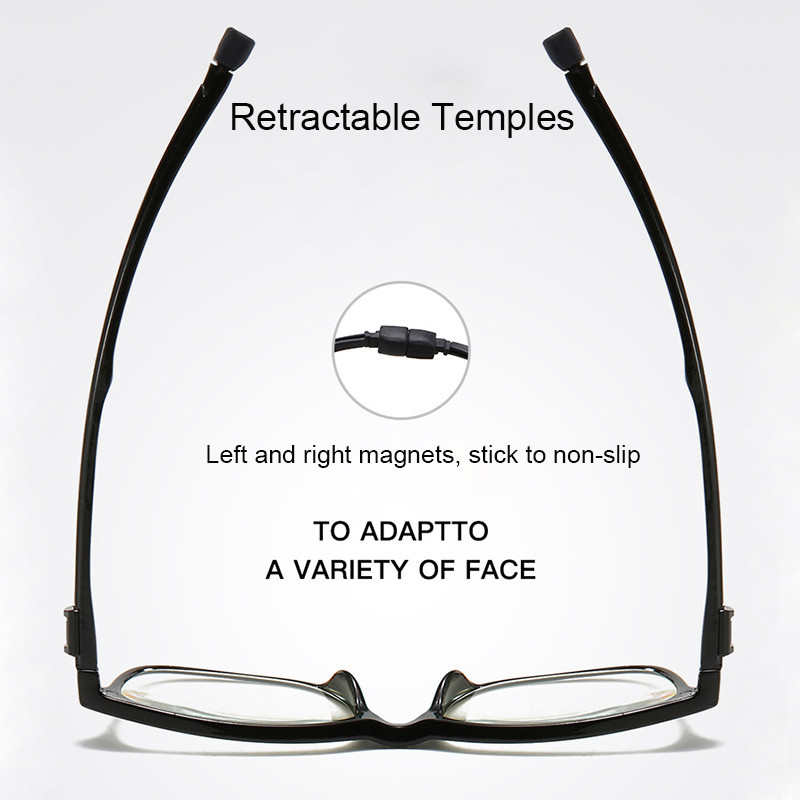Muške podesive naočale za čitanje s magnetima Ženske naočale s povećalom protiv plave svjetlosti Viseće naočale za prezbiopiju +0,5 1,25 2,25