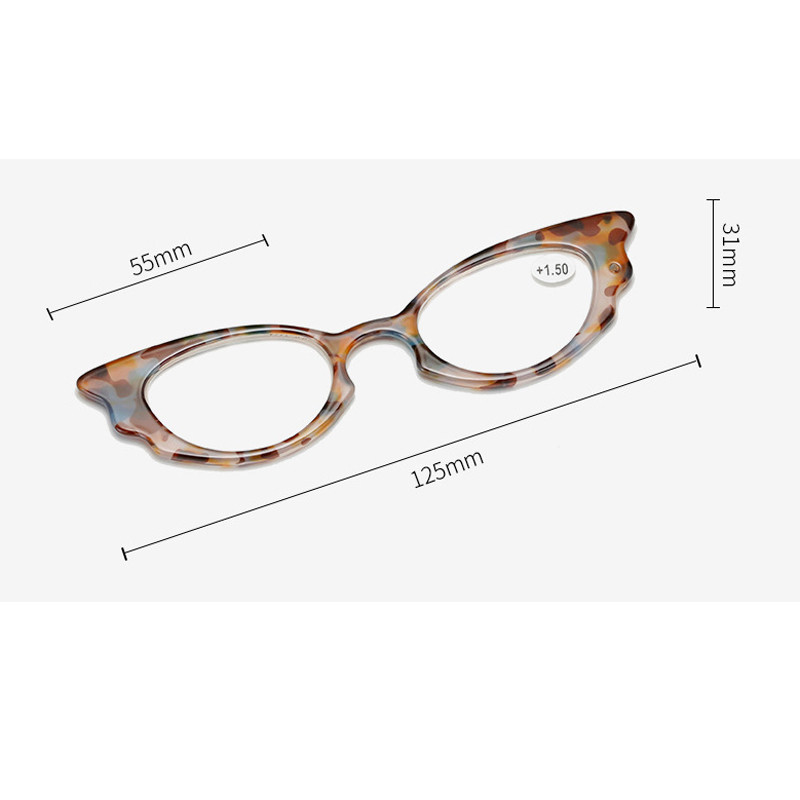 VCKA modne leptir sklopive naočale za čitanje Muškarci Žene Prijenosne sklopive naočale za dalekovidnost +1,0 1,5 2,0 2,5 3 3,5 4,0