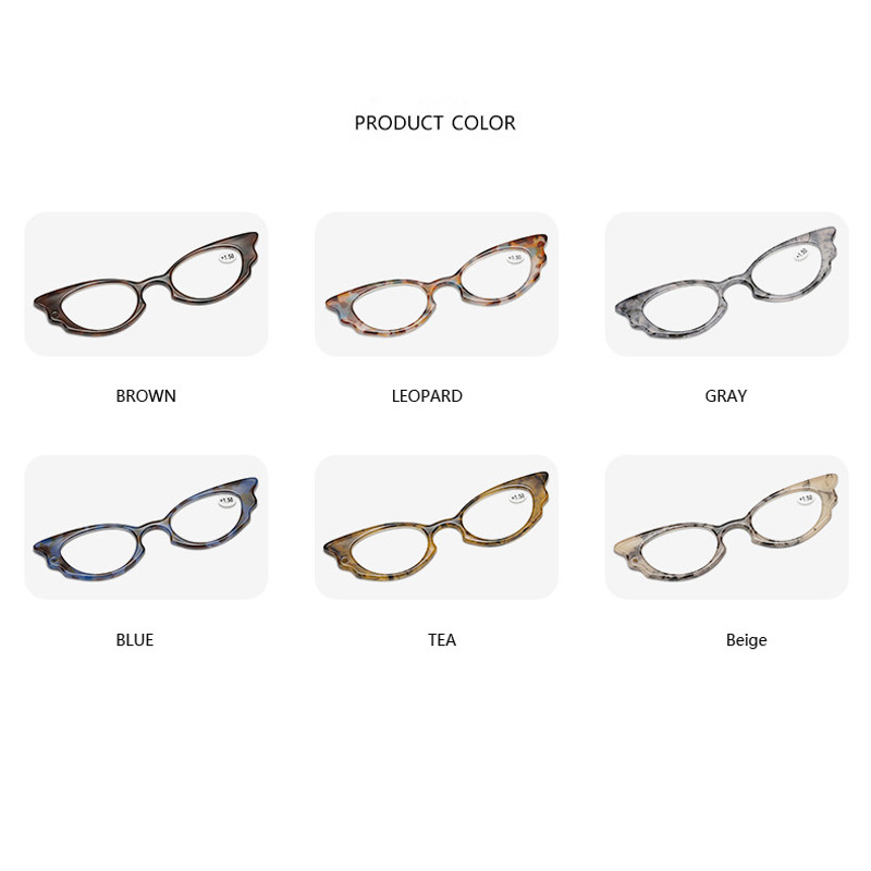 VCKA modne leptir sklopive naočale za čitanje Muškarci Žene Prijenosne sklopive naočale za dalekovidnost +1,0 1,5 2,0 2,5 3 3,5 4,0