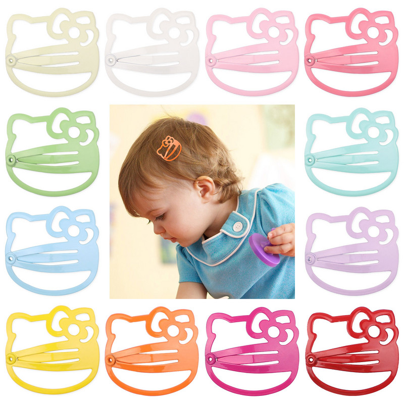 30kom/lot Modni kreativni kost, mačje srce, kvadratni oblik, stilski ukrasi, šiške sa strane, kopče za kosu, dječji dodaci u mješovitim bojama