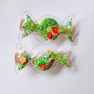 6gab Candy Caurspīdīgi Sequins Barrettes Spraudes Bērnu matu sprādzes Mazuļu matu sprādzes Galvassegas Meiteņu matu aksesuāri Bērnu galvassegas