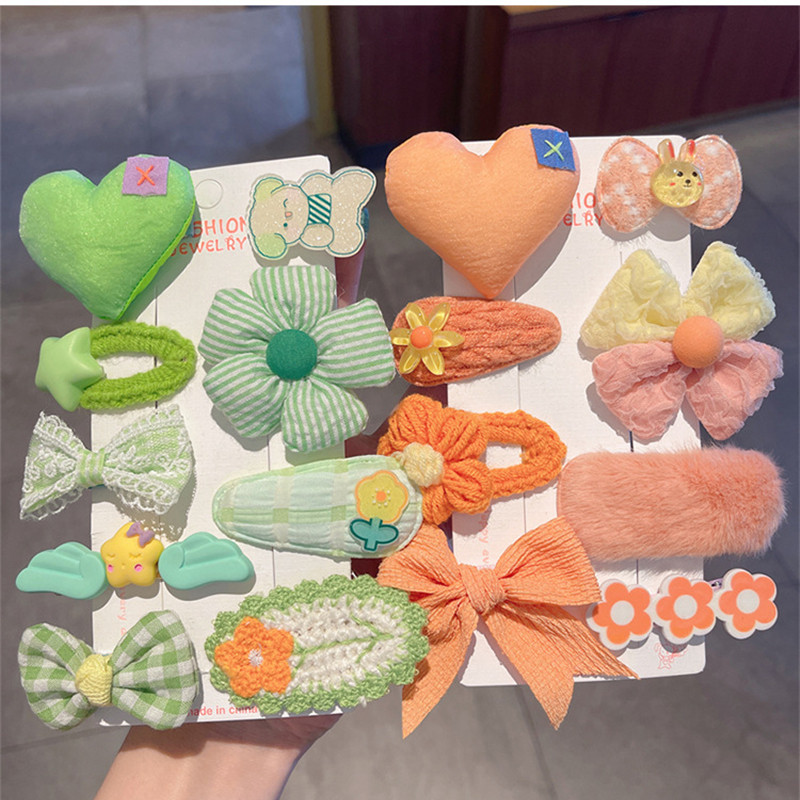 Nou în 9 bucăți/set agrafe de păr de iepure de pluș drăguț pentru fete accesorii de păr agrafe de păr dulci desene animate pentru copii decorați agraful de păr