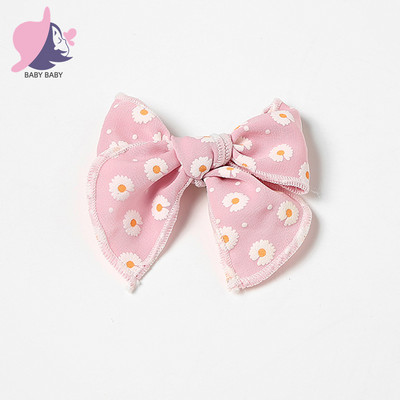 Agrafe de păr cu flori de margaretă, fundă drăguță imprimată, țesătură de bumbac, fundă de păr pentru fetițe, agrafe pentru copii, accesorii pentru păr pentru copii