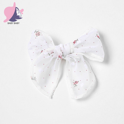 Agrafe de păr cu flori de margaretă, fundă drăguță imprimată, țesătură de bumbac, fundă de păr pentru fetițe, agrafe pentru copii, accesorii pentru păr pentru copii