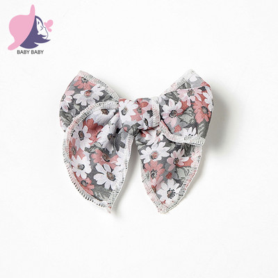 Agrafe de păr cu flori de margaretă, fundă drăguță imprimată, țesătură de bumbac, fundă de păr pentru fetițe, agrafe pentru copii, accesorii pentru păr pentru copii