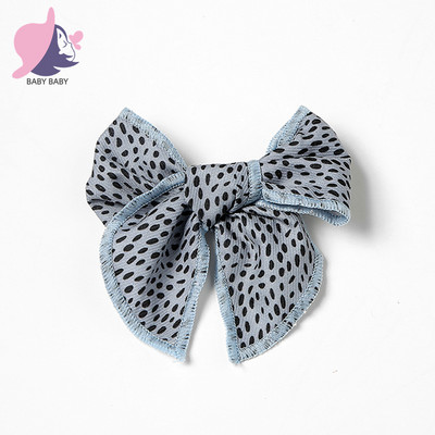 Agrafe de păr cu flori de margaretă, fundă drăguță imprimată, țesătură de bumbac, fundă de păr pentru fetițe, agrafe pentru copii, accesorii pentru păr pentru copii