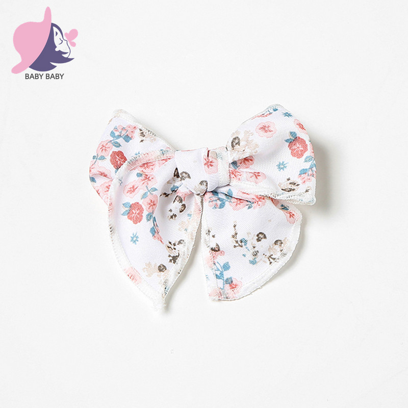 Agrafe de păr cu flori de margaretă, fundă drăguță imprimată, țesătură de bumbac, fundă de păr pentru fetițe, agrafe pentru copii, accesorii pentru păr pentru copii