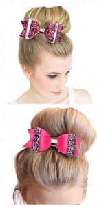 12 tk 4-tollised sädelevad nahast juuksekaared Alligaatorid juukseklambrid, litrid suured vibuklambrid tüdrukutele, teismelistele, väikelastele