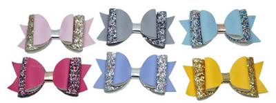 12 tk 4-tollised sädelevad nahast juuksekaared Alligaatorid juukseklambrid, litrid suured vibuklambrid tüdrukutele, teismelistele, väikelastele