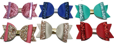 12 tk 4-tollised sädelevad nahast juuksekaared Alligaatorid juukseklambrid, litrid suured vibuklambrid tüdrukutele, teismelistele, väikelastele