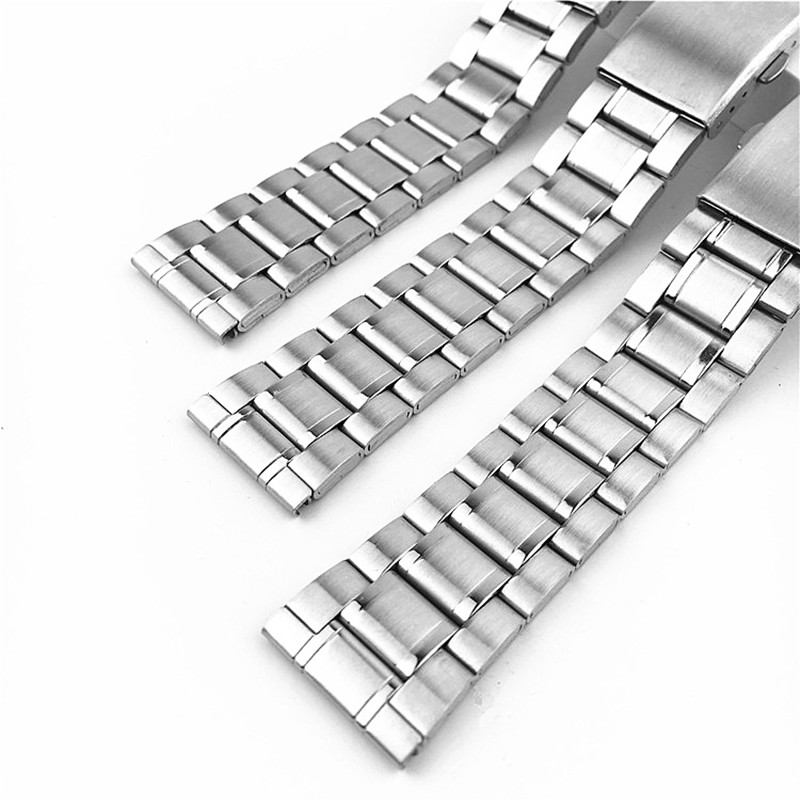 Връзки от неръждаема стомана Каишки за часовници Каишка 12 мм 14 мм 16 мм 18 мм 20 мм 22 мм Закопчалка за ръчен часовник Гривна Резервна лека лента