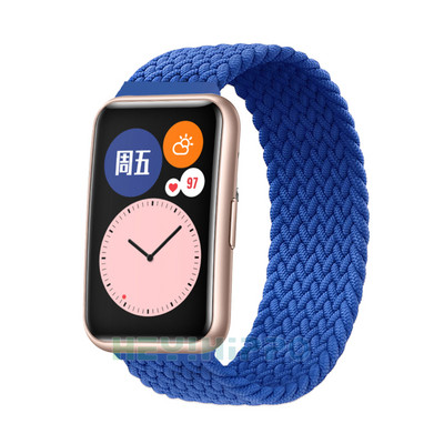 Curea din nailon pentru ceasul Huawei FIT Accesorii pentru ceasuri inteligente Brățară cu buclă Brățară Banda țesătă elastică pentru ceasuri Huawei potrivire