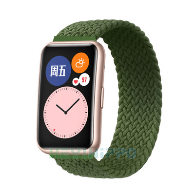 Curea din nailon pentru ceasul Huawei FIT Accesorii pentru ceasuri inteligente Brățară cu buclă Brățară Banda țesătă elastică pentru ceasuri Huawei potrivire