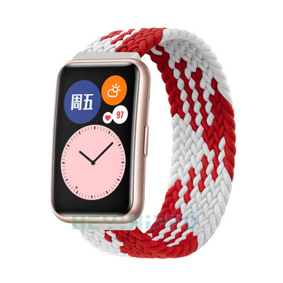 Curea din nailon pentru ceasul Huawei FIT Accesorii pentru ceasuri inteligente Brățară cu buclă Brățară Banda țesătă elastică pentru ceasuri Huawei potrivire