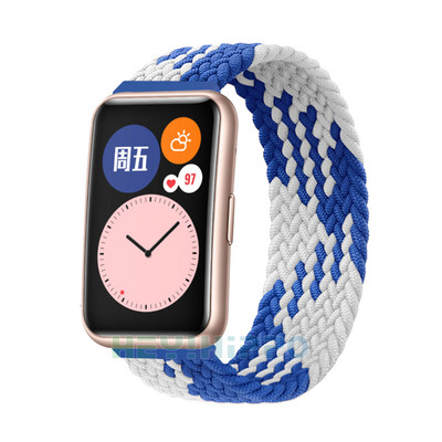 Curea din nailon pentru ceasul Huawei FIT Accesorii pentru ceasuri inteligente Brățară cu buclă Brățară Banda țesătă elastică pentru ceasuri Huawei potrivire